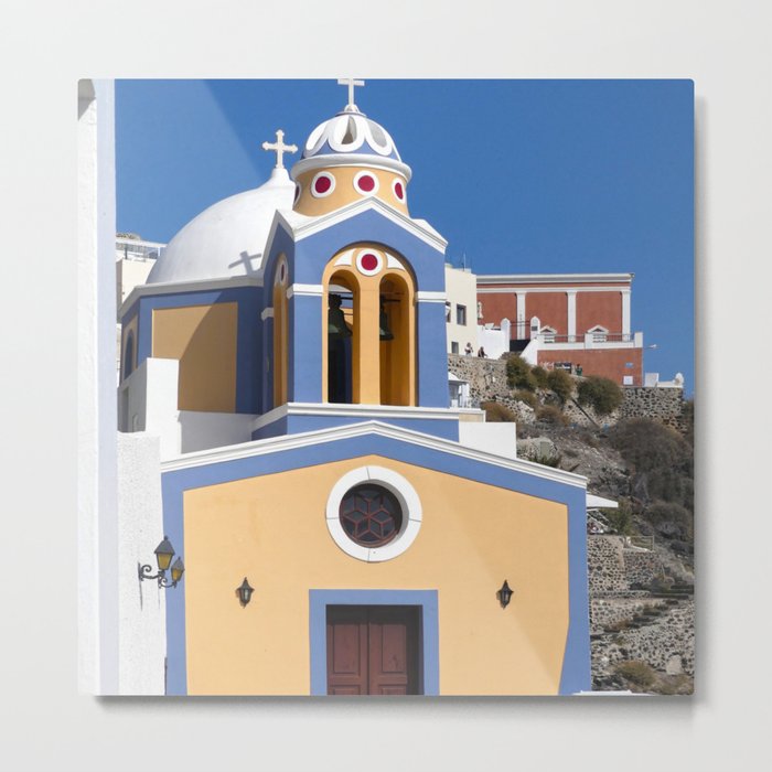 Santorini Island, Greece | Cyclades Islands | Mediterranean Sea | Greek Islands Photography 14 Metal Print