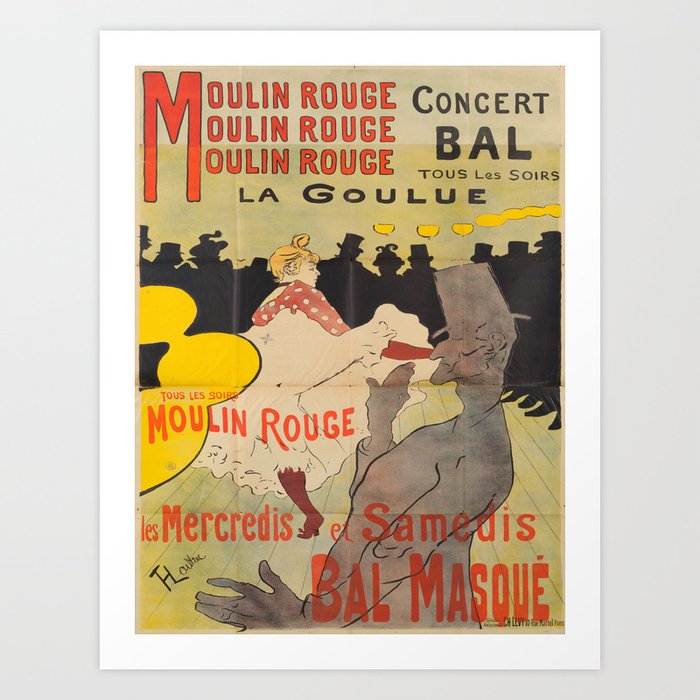 Vintage poster - Toulouse Lautrec Art Print by Vintage Images - LARGE