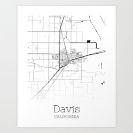 Davis California City Map Art Print | Davismapart, Geographyofdavis, Vintagedavis, Davisatlas, Davislover, Davisantique, Daviscartograph, Daviscartography, Davisoldmap, Graphicdesign 