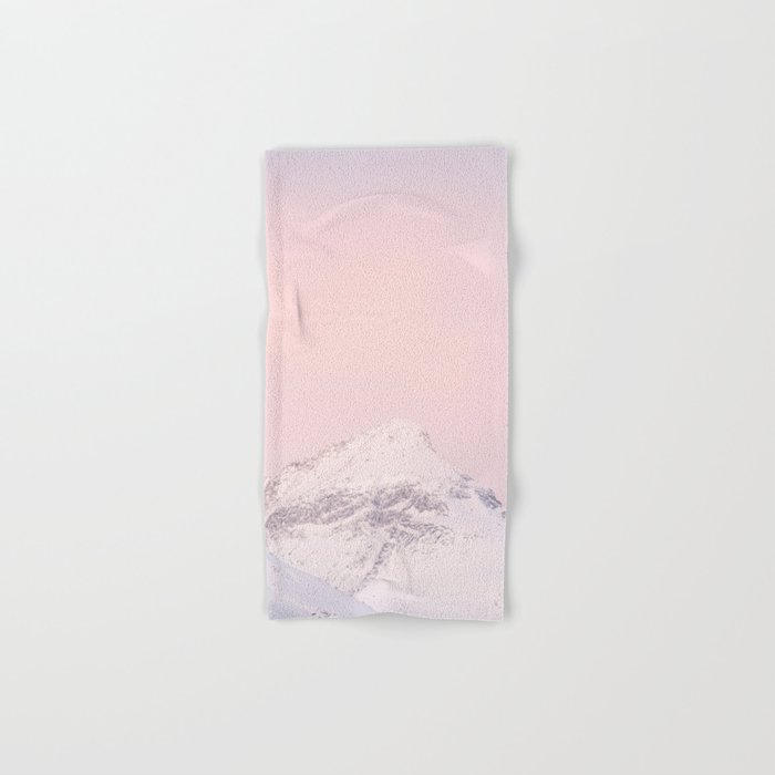 Mountain Top in Norway Photo | Pastel Color Sky in the Kaldfjord Art Print | Winter Travel Photography Hand & Bath Towel