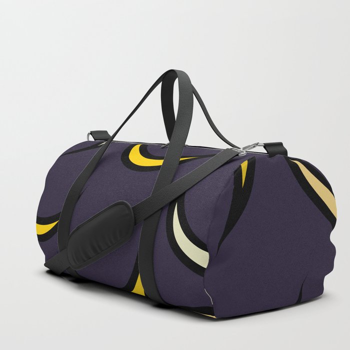 Cute Aesthetic Moon Pattern - Dark Purple Duffle Bag