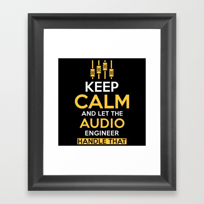 Audio Engineer Sound Technician Gift Framed Art Print