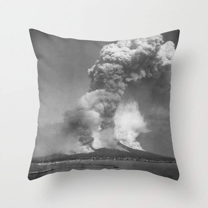 Mount Vesuvius Eruption - Circa 1880 Throw Pillow