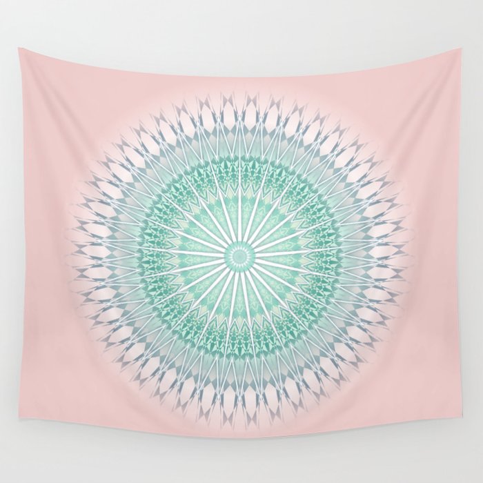 Pink and outlet green tapestry