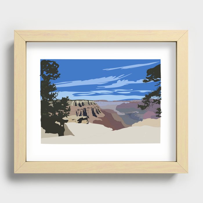 Grand Canyon Along The Rim Recessed Framed Print