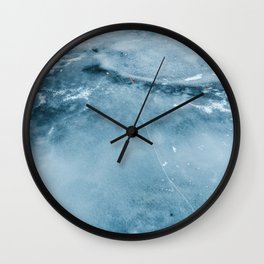 Ice Texture Photography | Winter Wall Clock