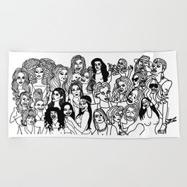 Real Housewives Pt.1 and 2 combined Beach Towel | Popculture, Ladies, Women, Tv, Reality, Realhousewives, Doodle, Housewives, Bravo, Digital 
