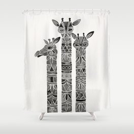 Black Giraffes Shower Curtain