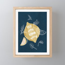 Easy Peasy Lemon Squeezy Framed Mini Art Print