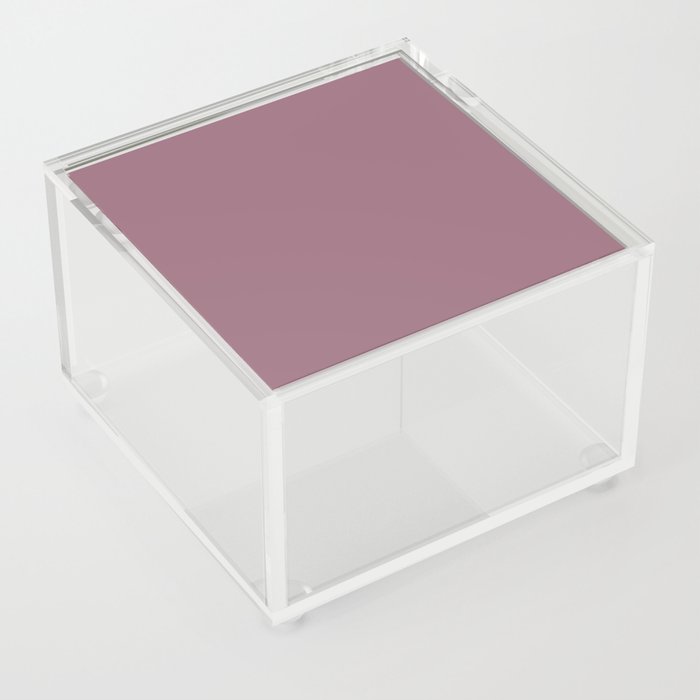 Dark Dusty Violet Purple Solid Color PPG Wild Geranium PPG1045-6 - All One Single Shade Hue Colour Acrylic Box