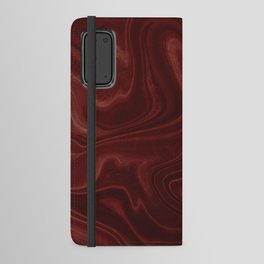 Maroon Swirl Marble Android Wallet Case