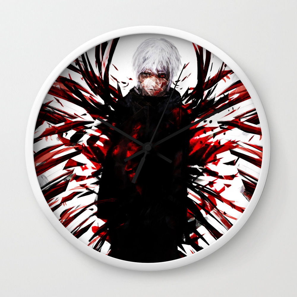 Kaneki Ken Tokyo Ghoul Wall Clock By Oponn Society6