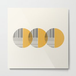 Minimalist circles with yellow Metal Print | Abstract, Curated, Digital, Minimlaistic, Modern, Geometry, Texture, Graphicdesign, Minimal, Circle 