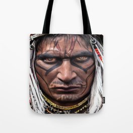 Apache Indian Face Tote Bag