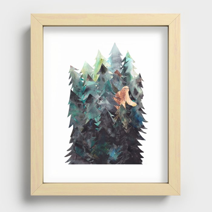 Bigfoot Forest Recessed Framed Print