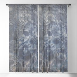 Jupiter Blues Sheer Curtain