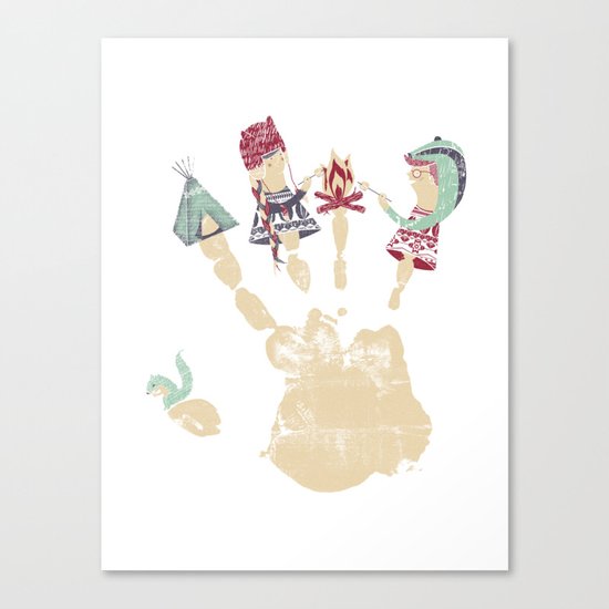 MARSHMALLOWS & CAMPFIRESa Canvas Print