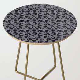 Grey Cheetah Spots Animal Print Pattern Side Table