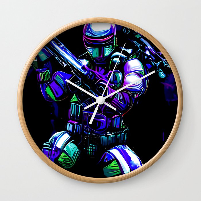 Cyberpunk Cyborg Wall Clock