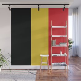 Belgium Flag Print Belgium Country Pride Patriotic Pattern Wall Mural