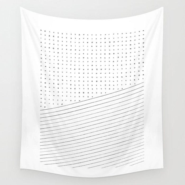 Geometric lines and points Wall Tapestry