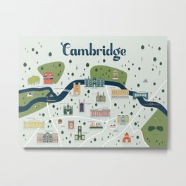 Cambridge Map Metal Print
