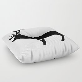 Graphic Silhouette Elk 02 Floor Pillow