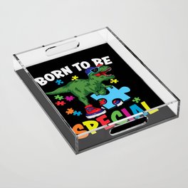 Born To Be Special Autism Awareness Acrylic Tray