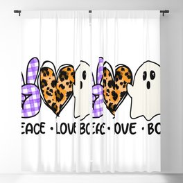 Peace Love Boo Blackout Curtain