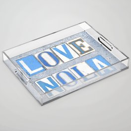 Love NOLA New Orleans Street Sign Tiles Word Art Print Louisiana Cajun French Quarter Acrylic Tray