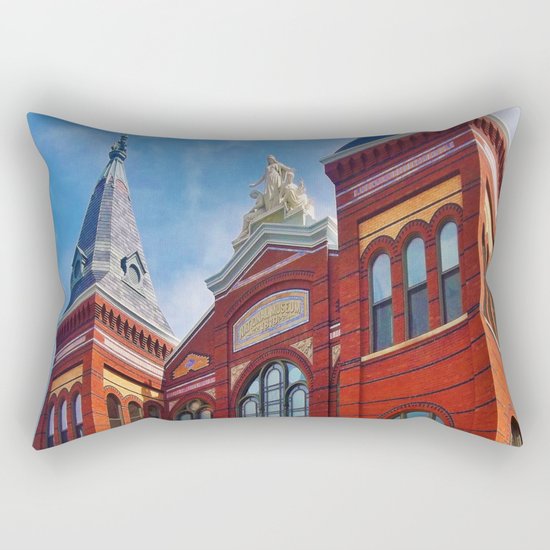 Washington DC Red Brick Rectangular Pillow