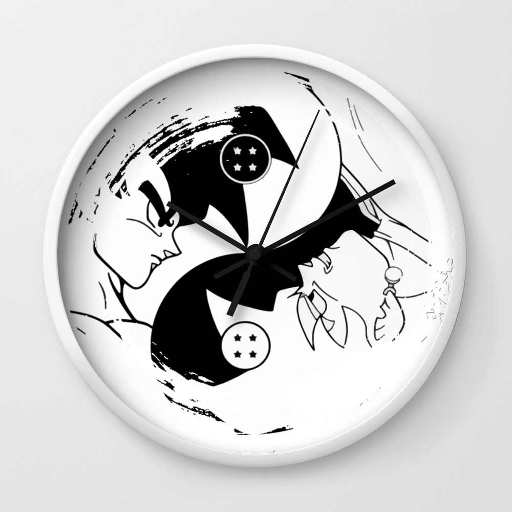 Goku Vs Goku Black Ying Yang Dragon Ball Super Wall Clock By