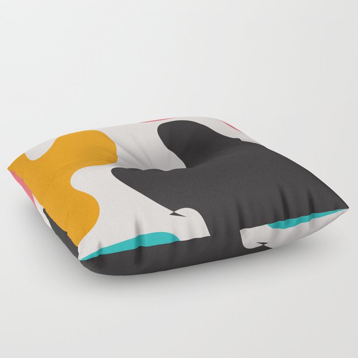 5  Abstract Shapes 220308 Digital Blob Organic Valourine Design  Floor Pillow