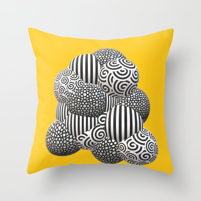 Black and white obsession! Throw Pillow