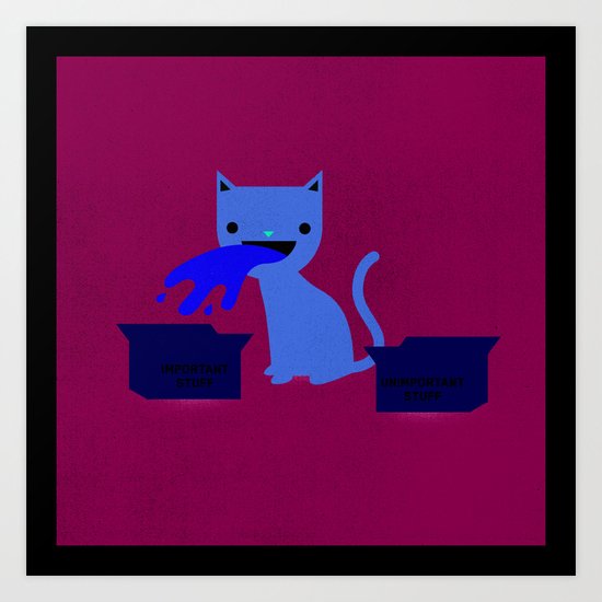 My Cat is a Dick Art Print