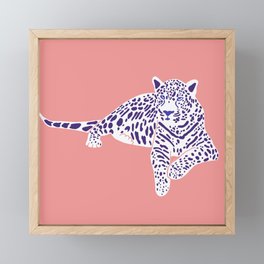 Jaguar - Pop pink Framed Mini Art Print