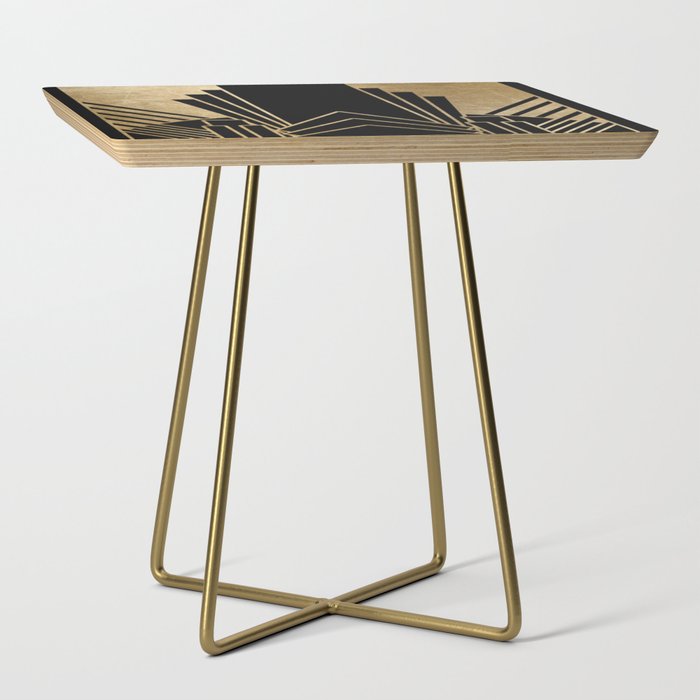 Art Deco Design Side Table By Peggieprints