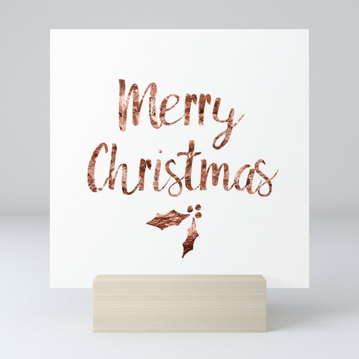 Rose gold Christmas Mini Art Print