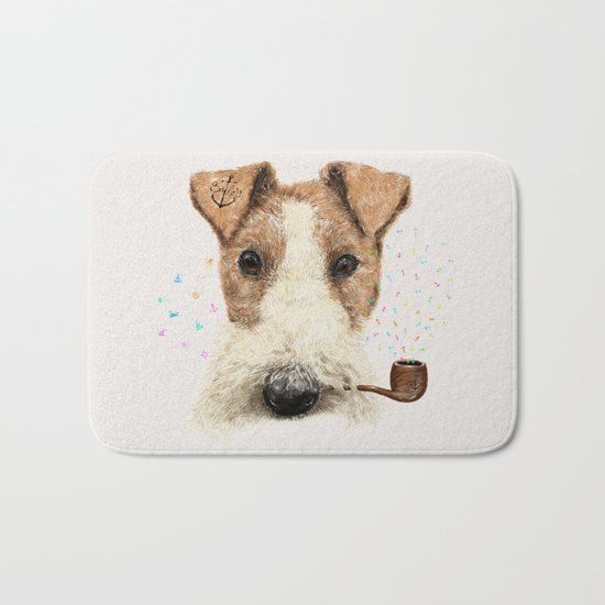 fox terrier sailor Bath Mat