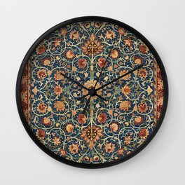 William Morris Floral Carpet Print Wall Clock