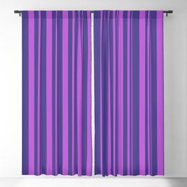 [ Thumbnail: Orchid and Dark Slate Blue Colored Lines Pattern Blackout Curtain ]