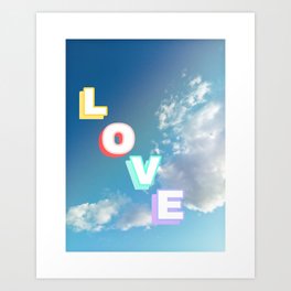 LOVE Art Print | Stencil, Abstract, Figurative, Illustration, Drafting, Watercolor, Typography, Concept, 3D, Vector 