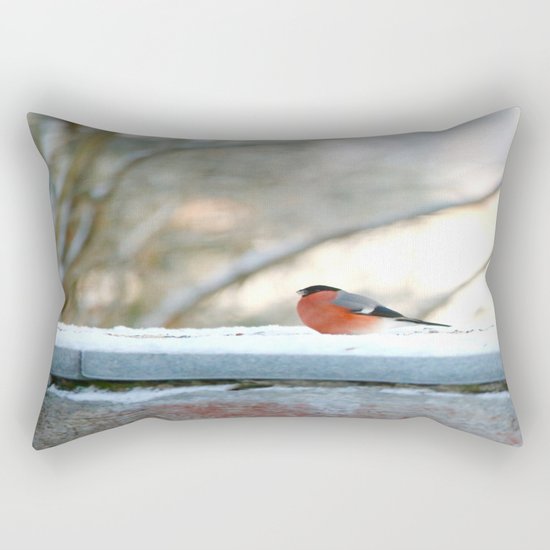 Red Plumage Rectangular Pillow