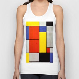 Piet Mondrian (Dutch, 1872-1944) - Title: Composition II - Date: 1920 - Style: De Stijl (Neoplasticism) - Genre: Abstract, Geometric Abstraction - Medium: Oil on canvas - Digitally Enhanced Version (2000 dpi) - Unisex Tank Top