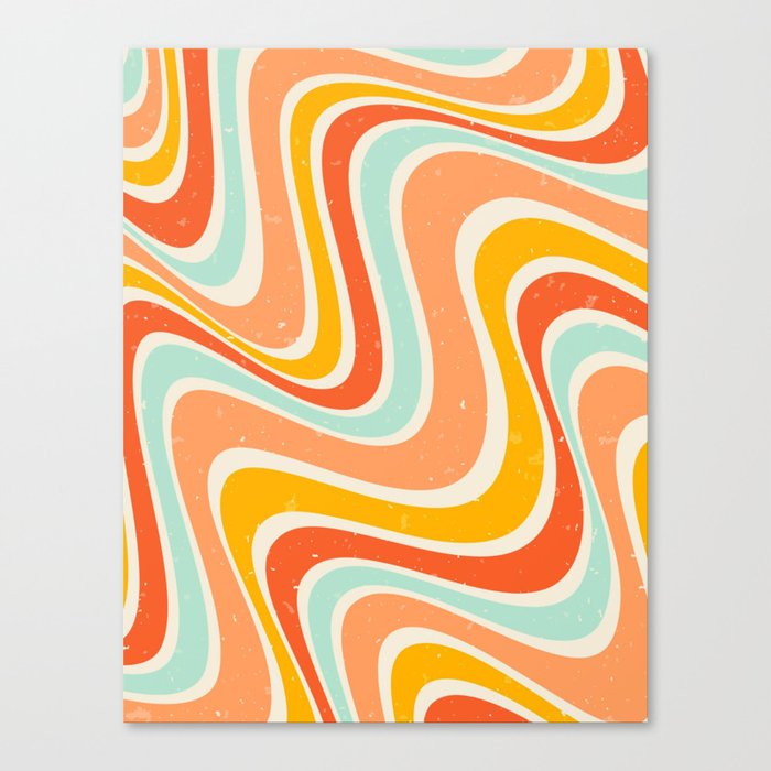 Psychedelic 1960s Groove Pattern Canvas Print
