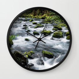 Rocky Brook Creek River Water Forest Wilderness Wall Clock