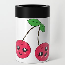 Cute Cherry Fruit Illustration Can Cooler