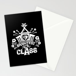 Brightest In Class Cute Kids School Quote Stationery Card