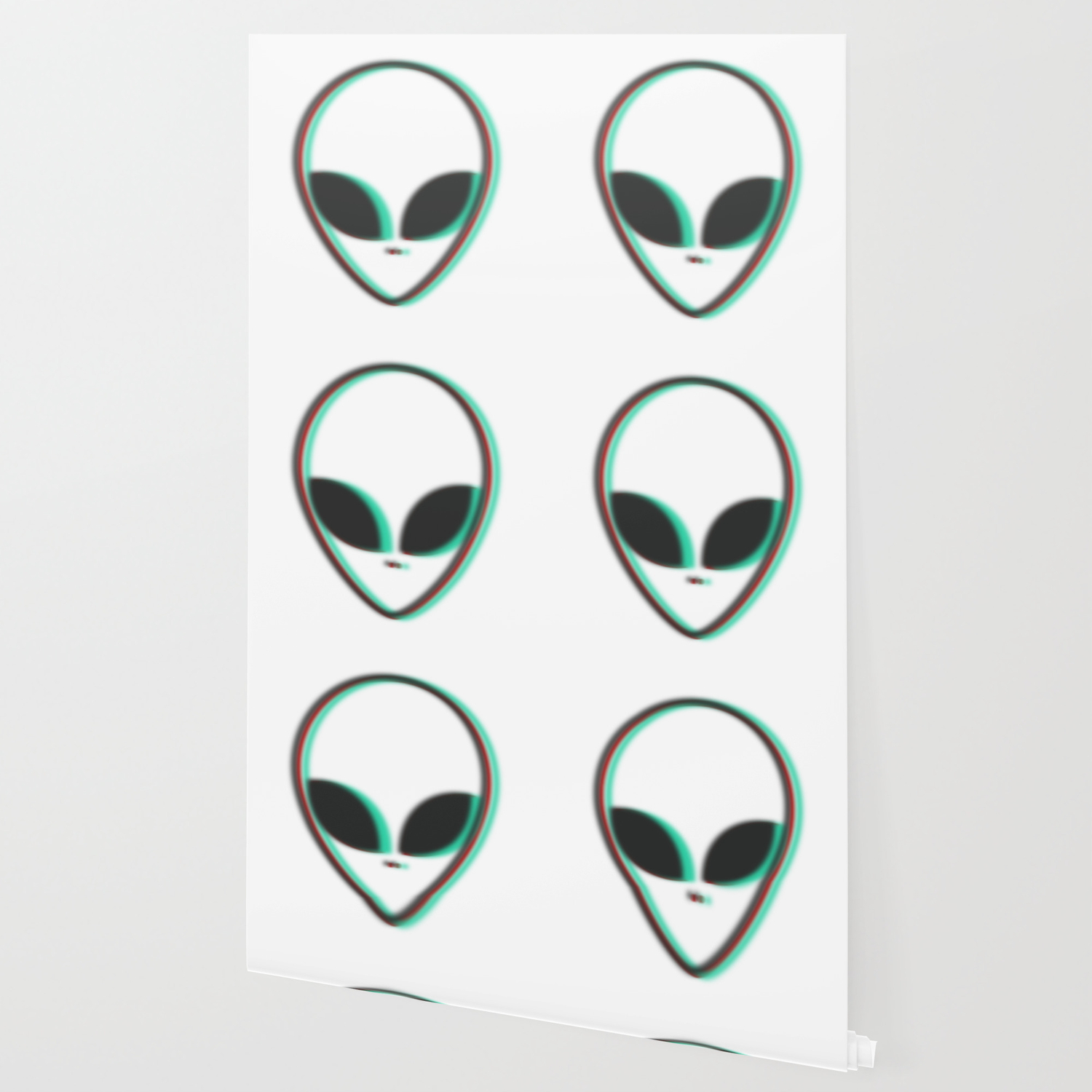 Alien Head Trippy Design Blurry Extraterrestrial Believer Wallpaper By Dorseyco Society6