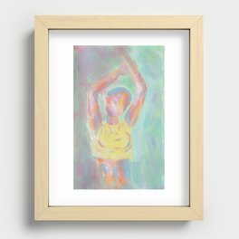Dancing Woman in Isolation Recessed Framed Print